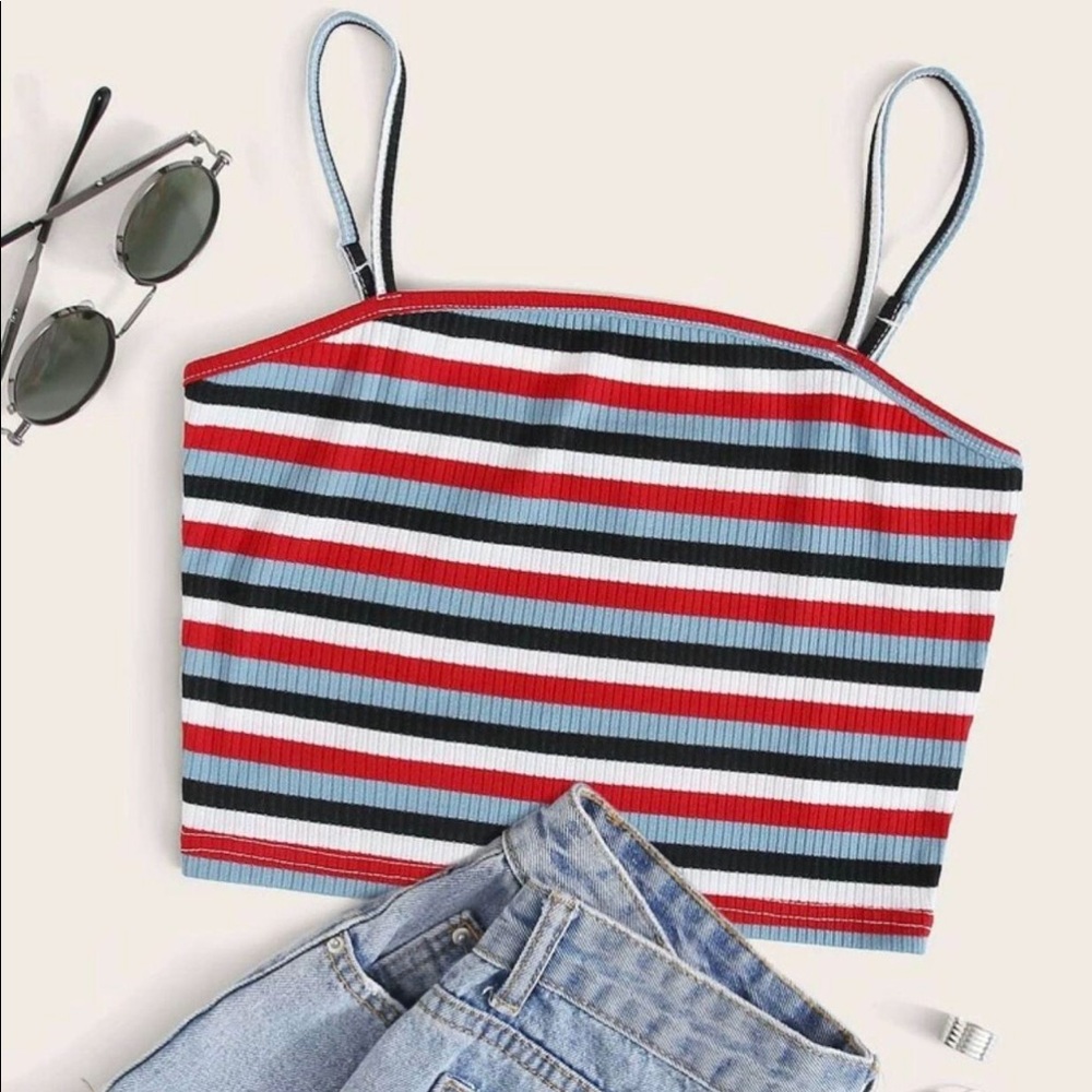 stripped haulter top